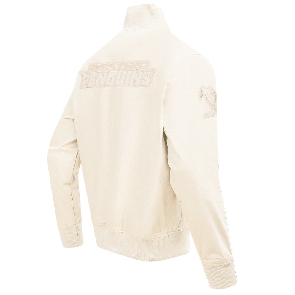 NHL PITTSBURGH PENGUINS NEUTRAL MEN'S  TWILL JACKET (EGGSHELL)