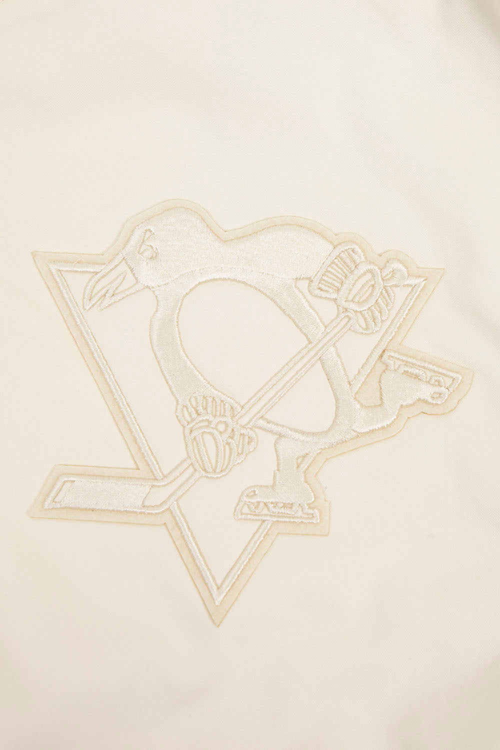 NHL PITTSBURGH PENGUINS NEUTRAL MEN'S  TWILL JACKET (EGGSHELL)