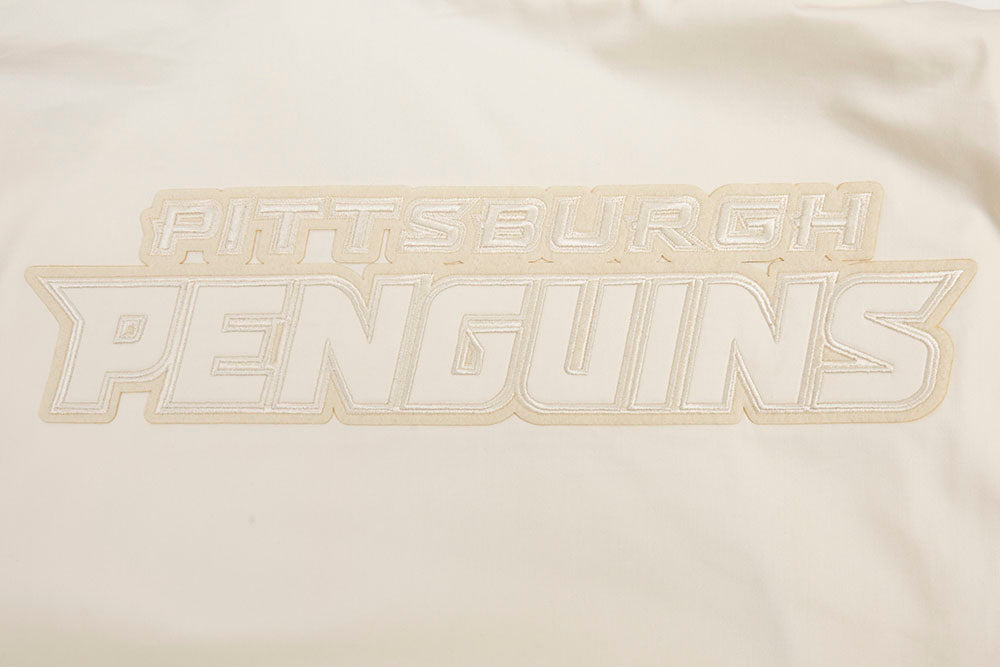 NHL PITTSBURGH PENGUINS NEUTRAL MEN'S  TWILL JACKET (EGGSHELL)