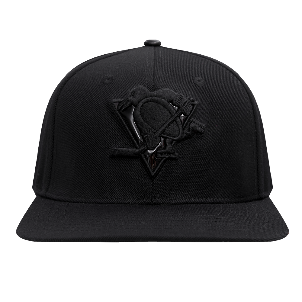 NHL PITTSBURGH PENGUINS CLASSIC 3BK CASQUETTE SNAPBACK EN LAINE POUR UNISEXE (TRIPLE NOIR)