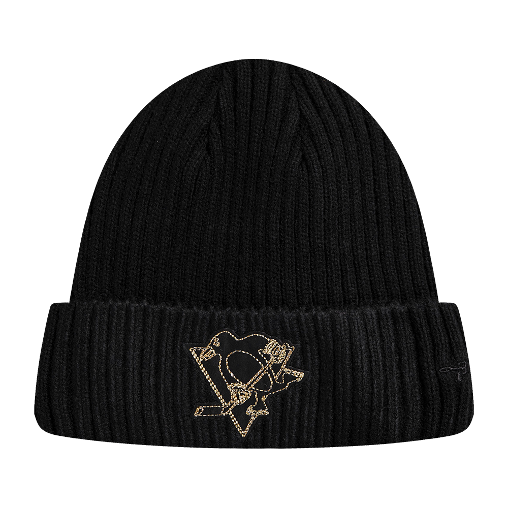 NHL PITTSBURGH PENGUINS BLACK & GOLD BEANIE (BLACK)
