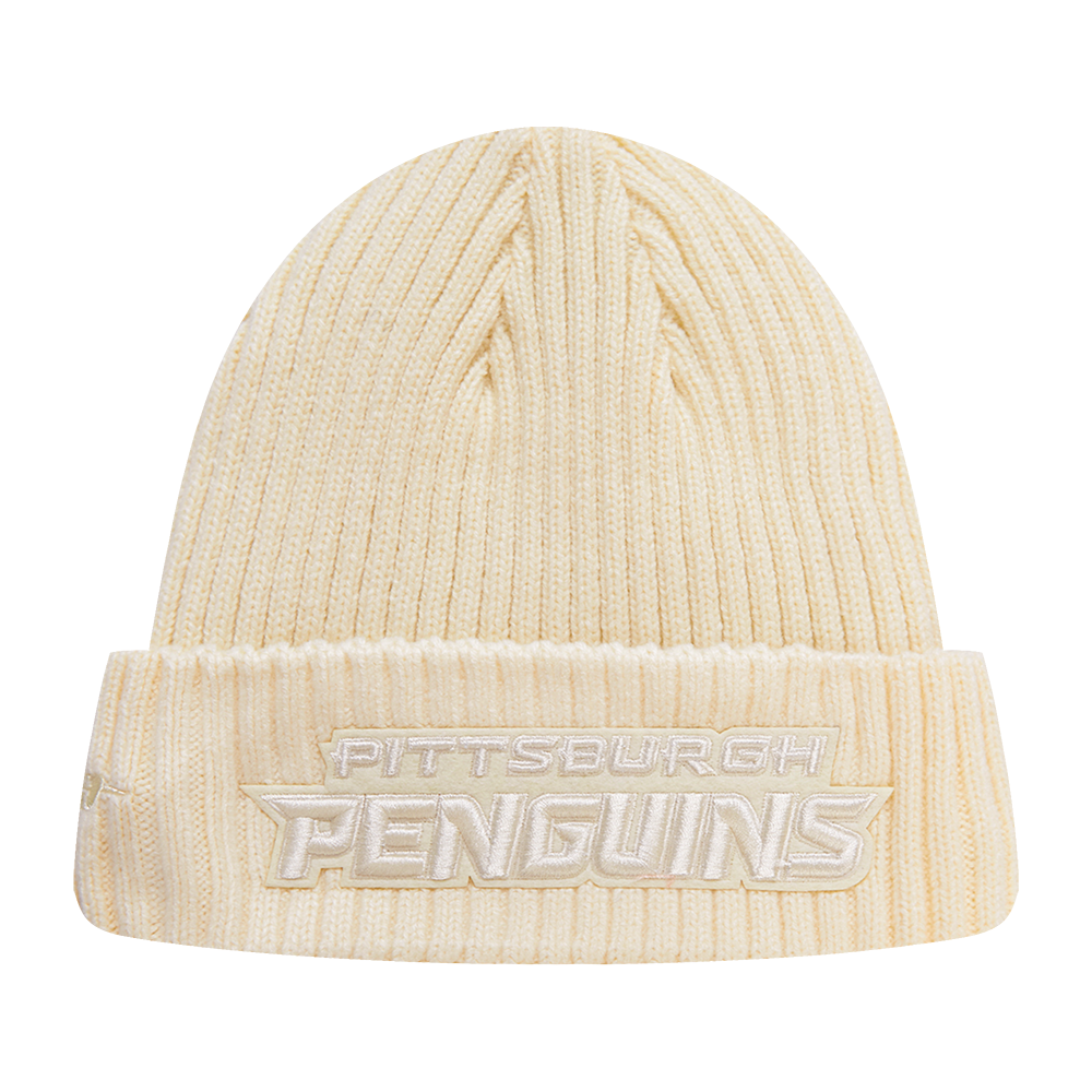 NHL PITTSBURGH PENGUINS NEUTRAL BEANIE (EGGSHELL)
