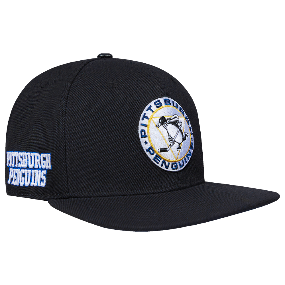 NHL PITTSBURGH PENGUINS RETRO CLASSIC UNISEX PRIMARY LOGO WOOL SNAPBACK (BLACK)