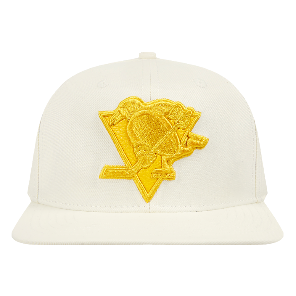 NHL PITTSBURGH PENGUINS TRIPLE TONAL WOOL STRAPBACK HAT (EGGSHELL)