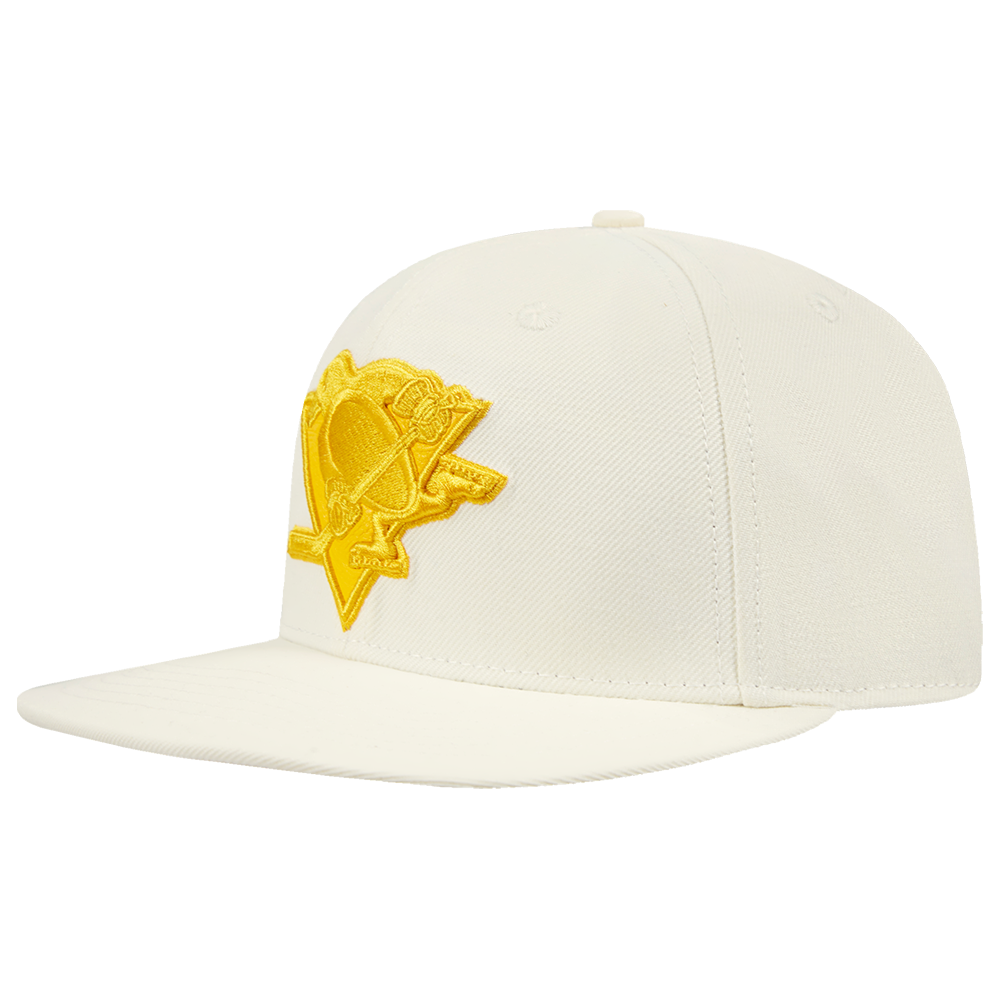 NHL PITTSBURGH PENGUINS TRIPLE TONAL WOOL STRAPBACK HAT (EGGSHELL)
