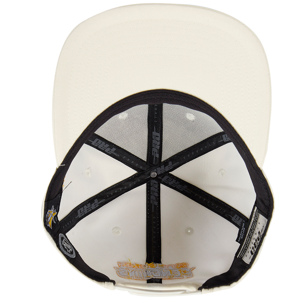 NHL PITTSBURGH PENGUINS TRIPLE TONAL WOOL STRAPBACK HAT (EGGSHELL)