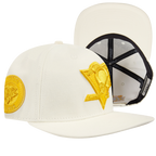 NHL PITTSBURGH PENGUINS TRIPLE TONAL WOOL STRAPBACK HAT (EGGSHELL)