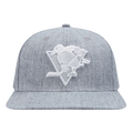 NHL PITTSBURGH PENGUINS TRIPLE TONAL WOOL STRAPBACK HAT (HEATHER GREY)