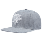 NHL PITTSBURGH PENGUINS TRIPLE TONAL WOOL STRAPBACK HAT (HEATHER GREY)