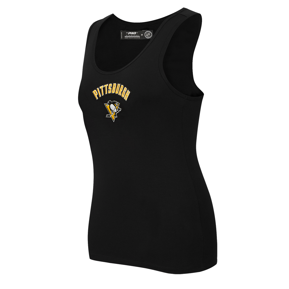 NHL PITTSBURGH PENGUINS CLASSIC CAMISOLE DOS NAGEUR AJUSTÉE POUR FEMME (NOIR)