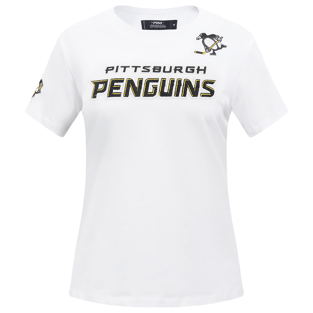 NHL PITTSBURGH PENGUINS CLASSIC T-SHIRT AJUSTÉ À MANCHES COURTES POUR FEMME (BLANC)