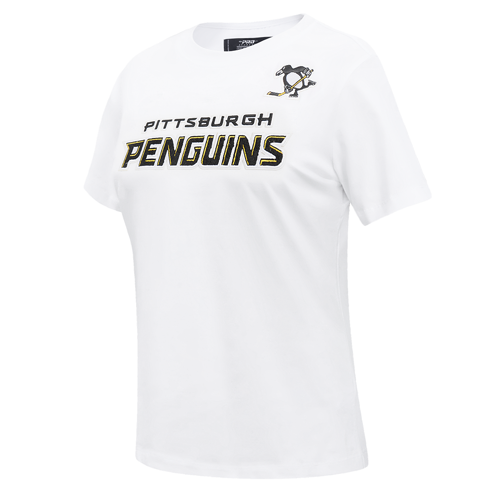 NHL PITTSBURGH PENGUINS CLASSIC SHORT SLEEVE WOMEN'S SHORT SLEEVE SLIM FIT TEE (WHITE)