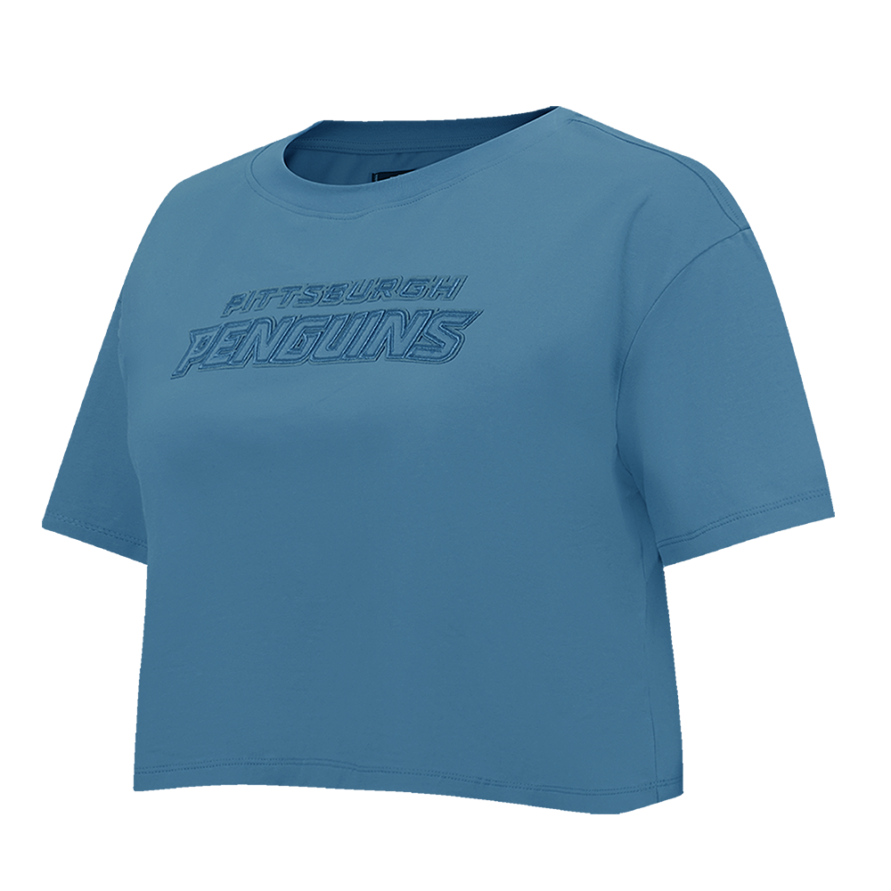 NHL PITTSBURGH PENGUINS NEUTRAL SINGLE JERSEY BOXY TEE (STEEL BLUE)