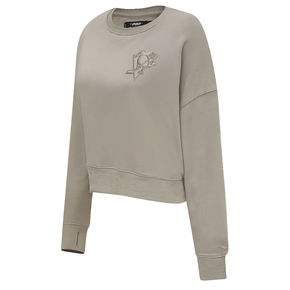 NHL PITTSBURGH PENGUINS NEUTRAL WOMEN'S CREWNECK (TAUPE)