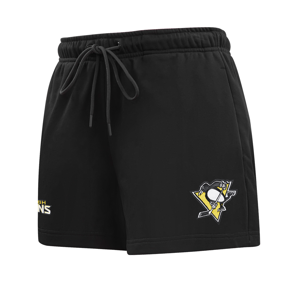 NHL PITTSBURGH PENGUINS CLASSIC WOMEN'S FLEECE SHORT (BLACK)