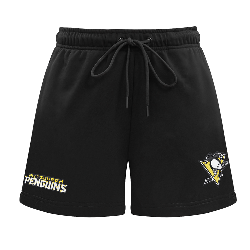NHL PITTSBURGH PENGUINS CLASSIC WOMEN'S FLEECE SHORT (BLACK)