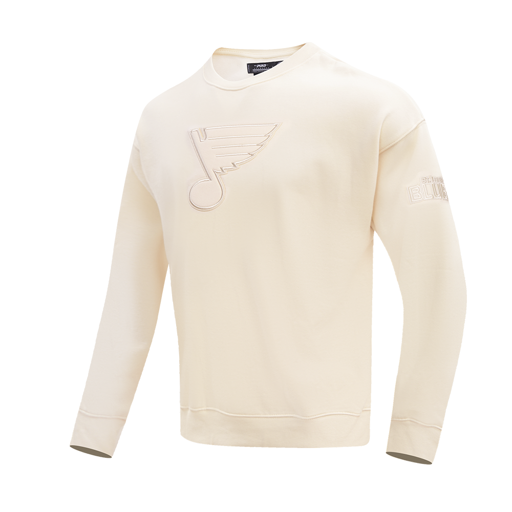 NHL ST. LOUIS BLUES NEUTRAL DROP SHOULDER MEN'S CREWNECK (EGGSHELL)