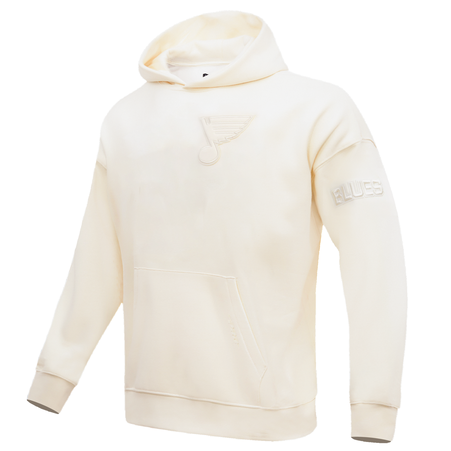 NHL ST. LOUIS BLUES NEUTRAL DROP SHOULDER MEN'S PULLOVER HOODIE (EGGSHELL)