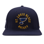 NHL St. Louis Blues HYBRID SNAPBACK HAT (MIDNIGHT NAVY)