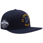 NHL St. Louis Blues HYBRID SNAPBACK HAT (MIDNIGHT NAVY)