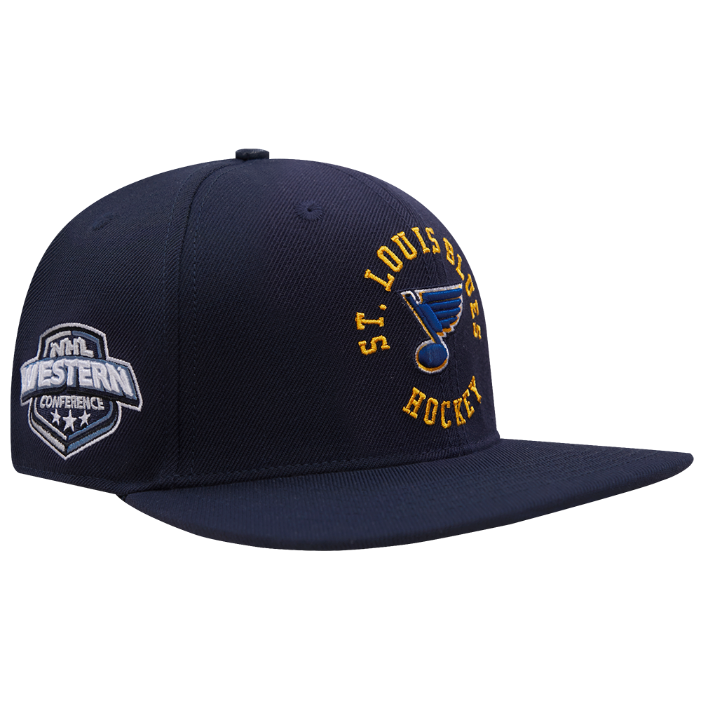 NHL St. Louis Blues HYBRID SNAPBACK HAT (MIDNIGHT NAVY)