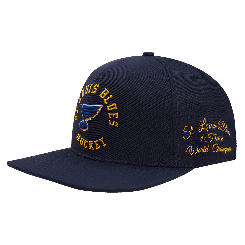 NHL St. Louis Blues HYBRID SNAPBACK HAT (MIDNIGHT NAVY)