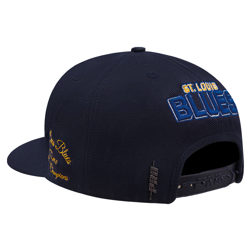 NHL St. Louis Blues HYBRID SNAPBACK HAT (MIDNIGHT NAVY)