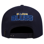 NHL St. Louis Blues HYBRID SNAPBACK HAT (MIDNIGHT NAVY)