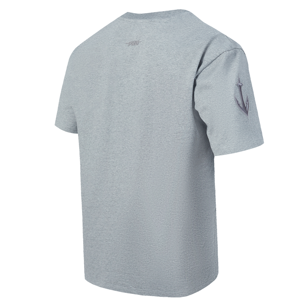 NHL SEATTLE KRAKEN NEUTRAL T-SHIRT EN JERSEY DE COTON À ÉPAULES TOMBANTES POUR HOMME (GRIS CHINÉ FONCÉ)