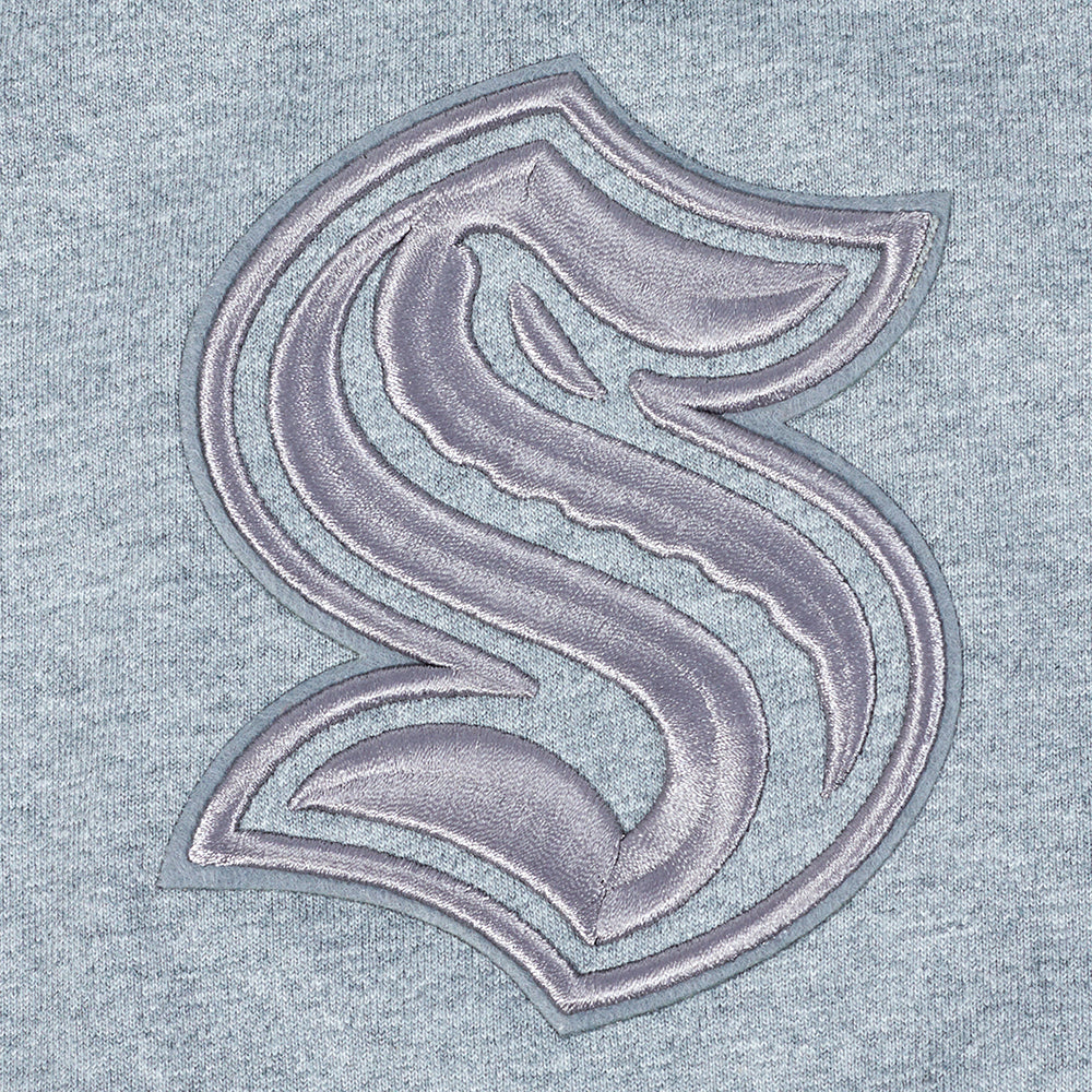 NHL SEATTLE KRAKEN NEUTRAL T-SHIRT EN JERSEY DE COTON À ÉPAULES TOMBANTES POUR HOMME (GRIS CHINÉ FONCÉ)