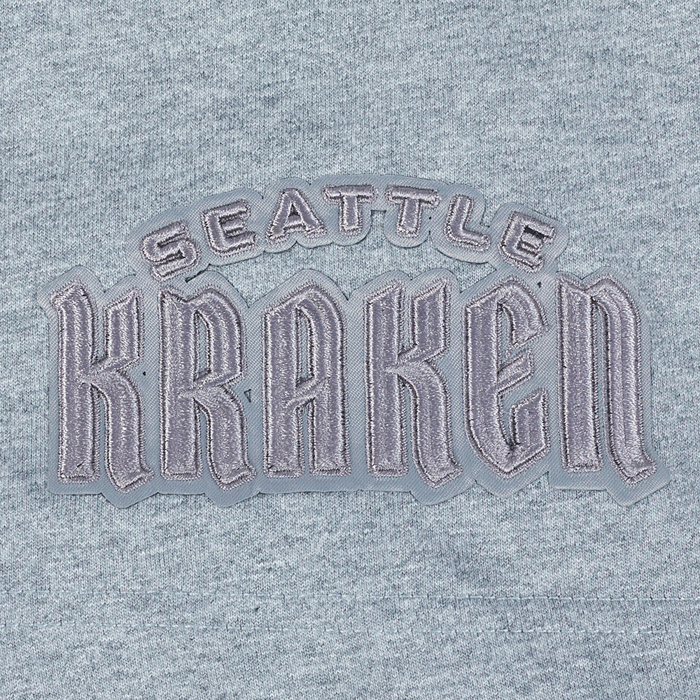 NHL SEATTLE KRAKEN NEUTRAL T-SHIRT EN JERSEY DE COTON À ÉPAULES TOMBANTES POUR HOMME (GRIS CHINÉ FONCÉ)