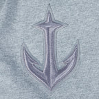 NHL SEATTLE KRAKEN NEUTRAL T-SHIRT EN JERSEY DE COTON À ÉPAULES TOMBANTES POUR HOMME (GRIS CHINÉ FONCÉ)