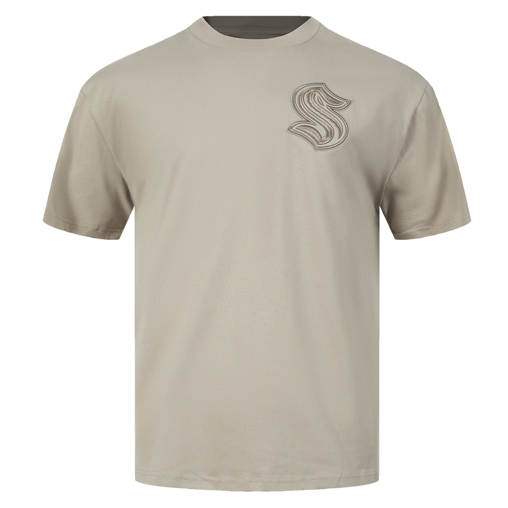 NHL SEATTLE KRAKEN NEUTRAL T-SHIRT EN JERSEY DE COTON À ÉPAULES TOMBANTES POUR HOMME (TAUPE)