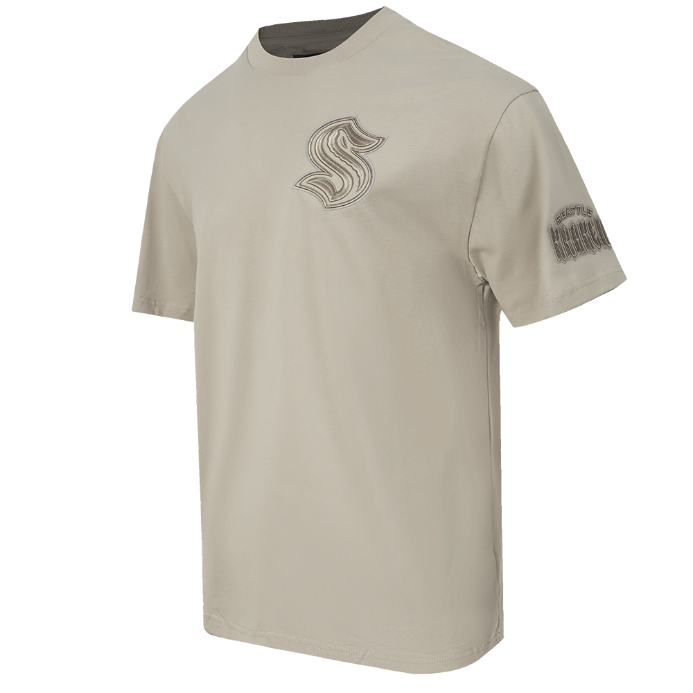NHL SEATTLE KRAKEN NEUTRAL T-SHIRT EN JERSEY DE COTON À ÉPAULES TOMBANTES POUR HOMME (TAUPE)