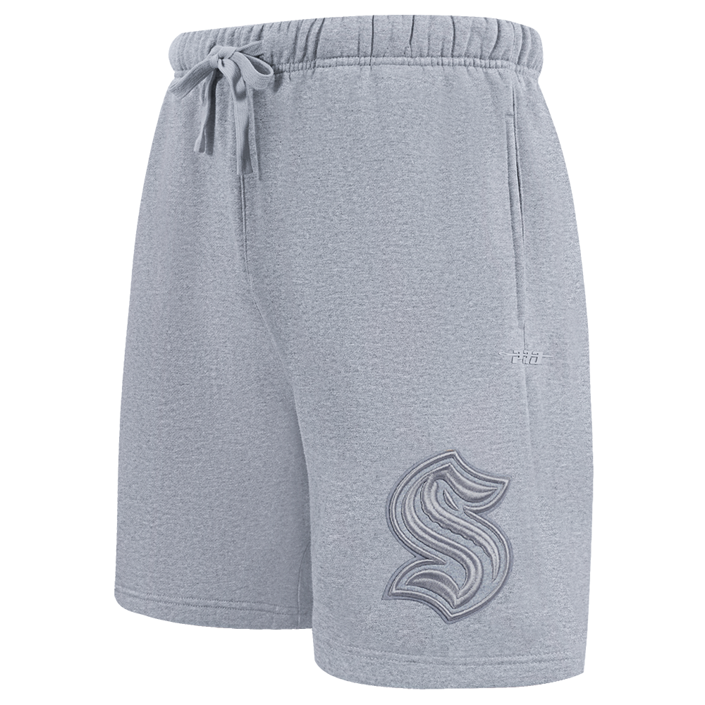 NHL SEATTLE KRAKEN NEUTRAL SHORT EN MOLLETON POUR HOMME POUR HOMME (GRIS CHINÉ FONCÉ)