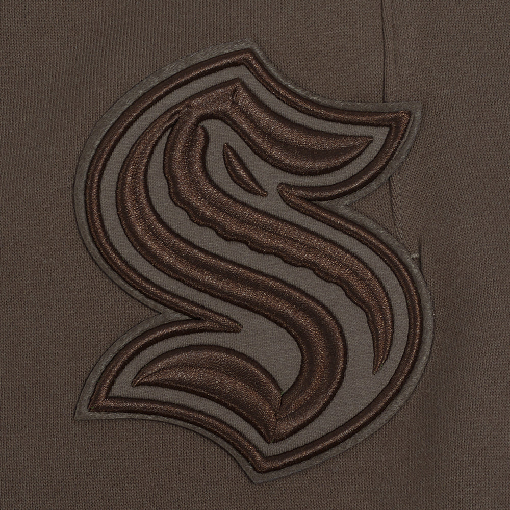 NHL SEATTLE KRAKEN NEUTRAL PANTALON OUATÉ EN MOLLETON POUR HOMME (TAUPE FONCÉ)