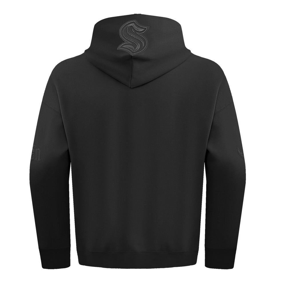 NHL SEATTLE KRAKEN NEUTRAL MEN'S  DROP SHOULDER FLC PO HOODIE (BLACK)