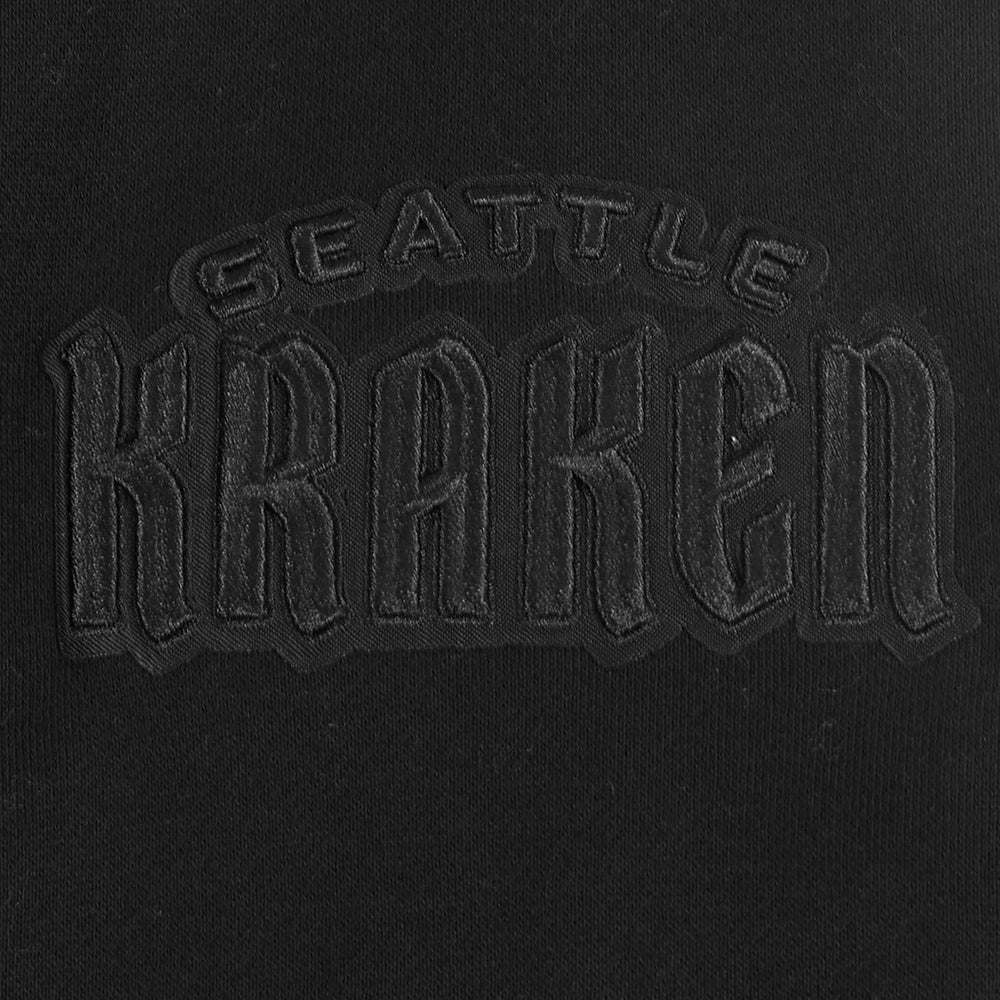 NHL SEATTLE KRAKEN NEUTRAL MEN'S  DROP SHOULDER FLC PO HOODIE (BLACK)