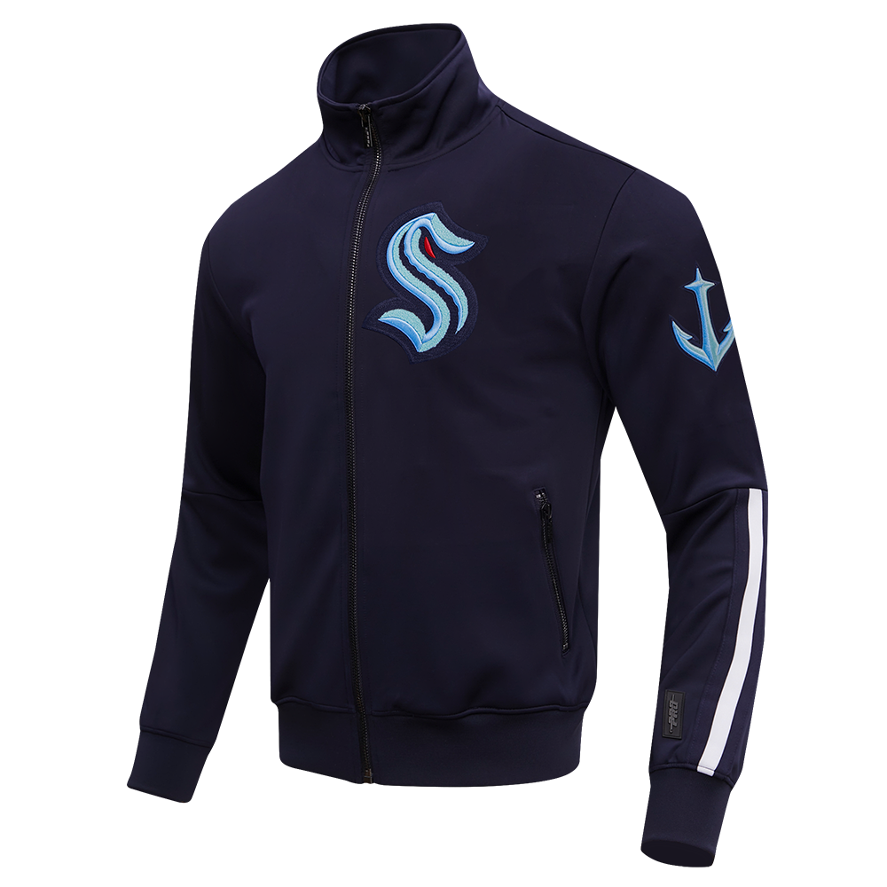 NHL SEATTLE KRAKEN CLASSIC CHENILLE MEN'S TRACK JACKET (MIDNIGHT NAVY)