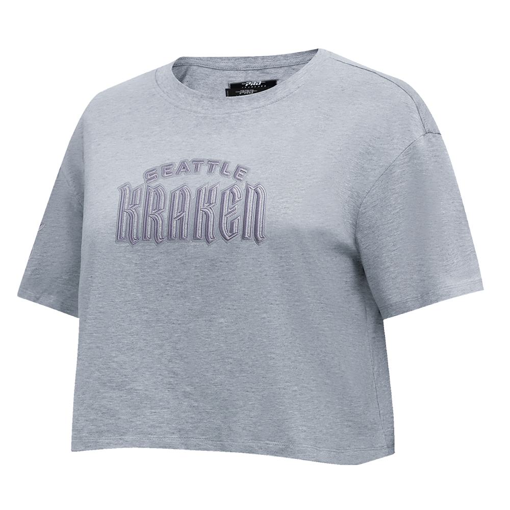 NHL SEATTLE KRAKEN NEUTRAL T-SHIRT EN JERSEY SIMPLE À COUPE CARRÉE (GRIS CHINÉ FONCÉ)