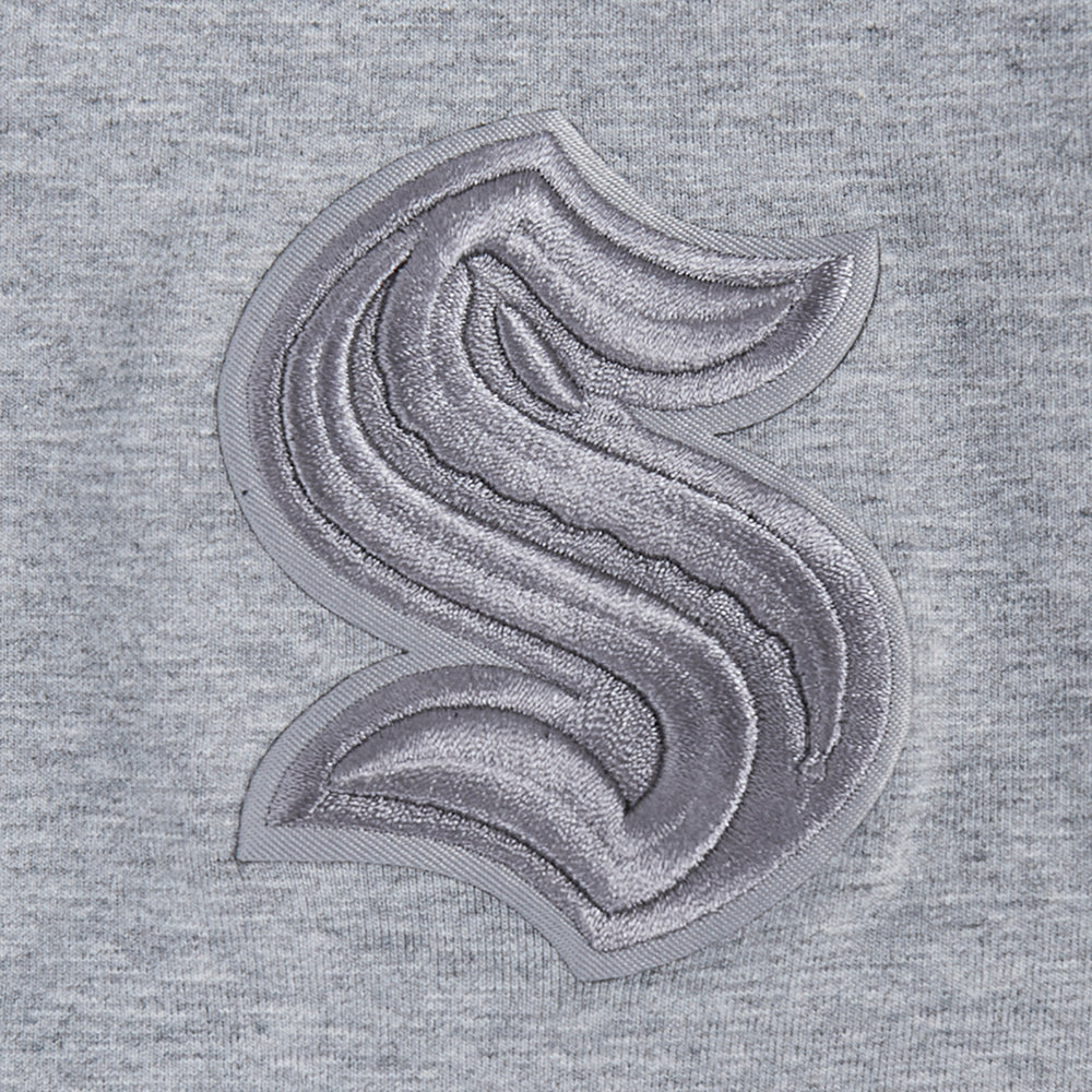 NHL SEATTLE KRAKEN NEUTRAL T-SHIRT EN JERSEY SIMPLE À COUPE CARRÉE (GRIS CHINÉ FONCÉ)