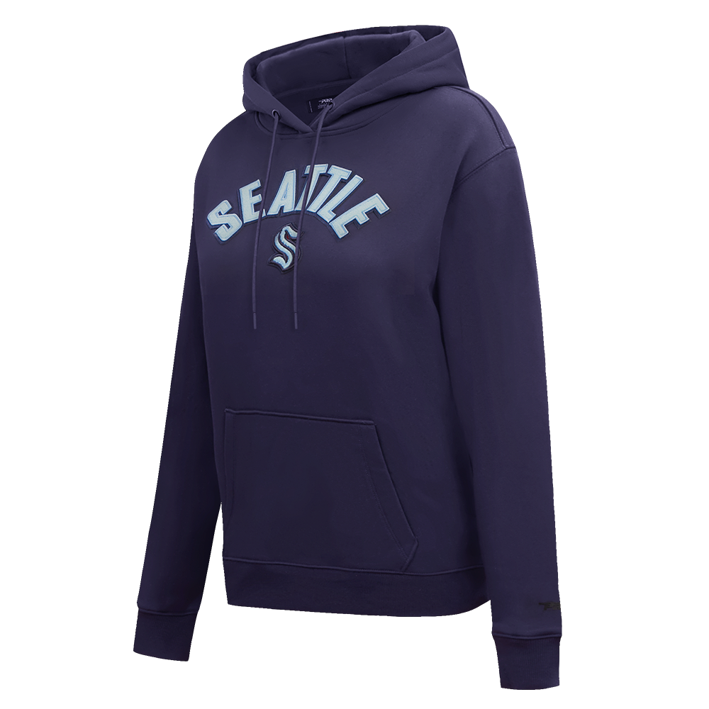 NHL SEATTLE KRAKEN CLASSIC WOMEN'S PULLOVER HOODIE (MIDNIGHT NAVY)