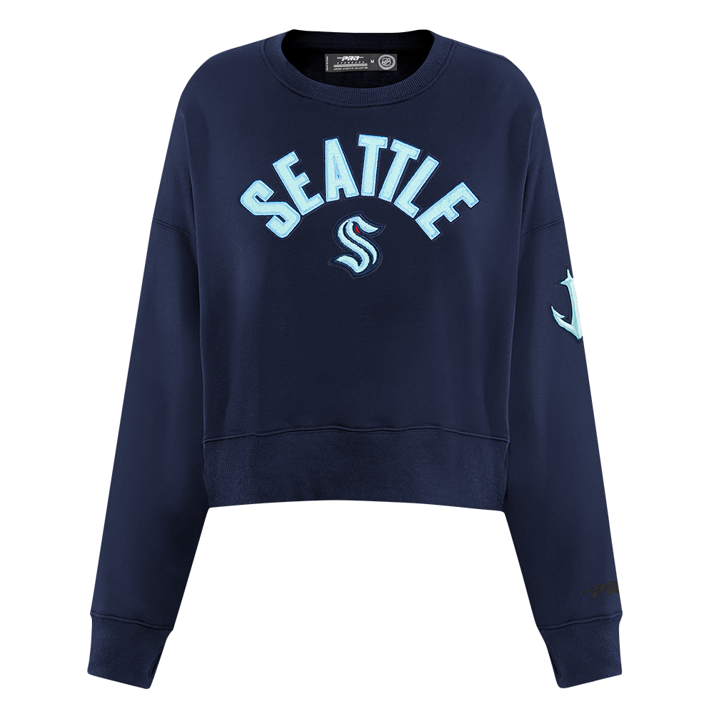 NHL SEATTLE KRAKEN CLASSIC WOMEN'S FLC CREWNECK (MIDNIGHT NAVY)