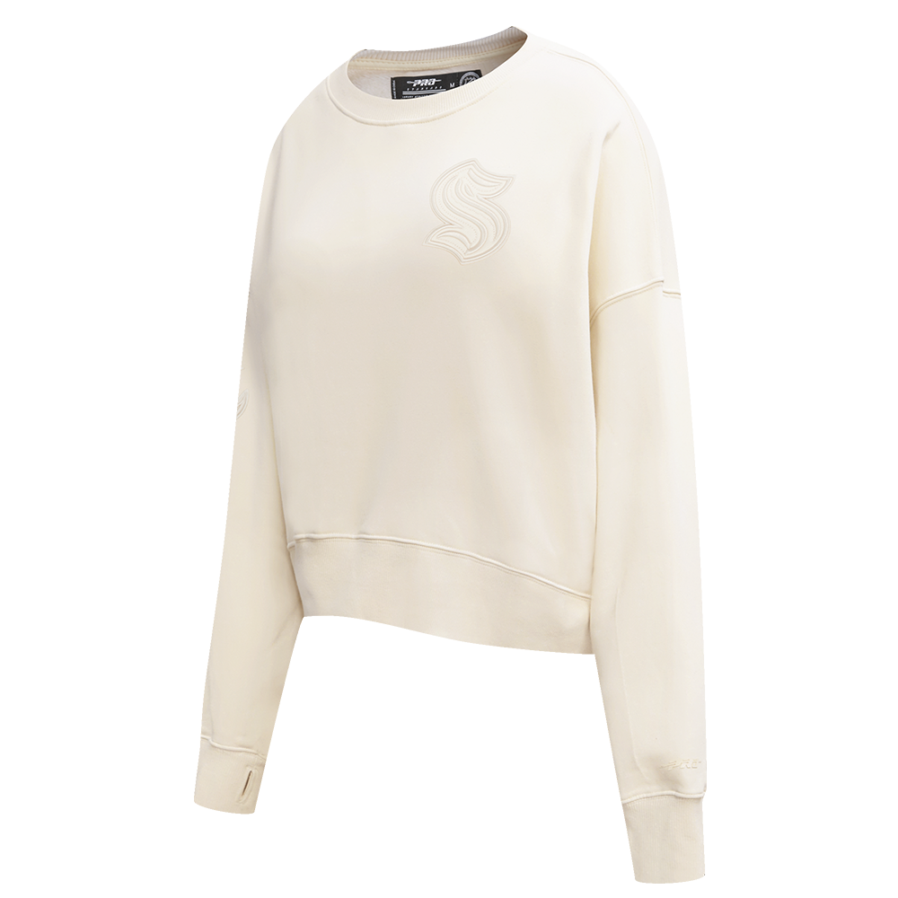 NHL SEATTLE KRAKEN NEUTRAL WOMEN'S CREWNECK (EGGSHELL)