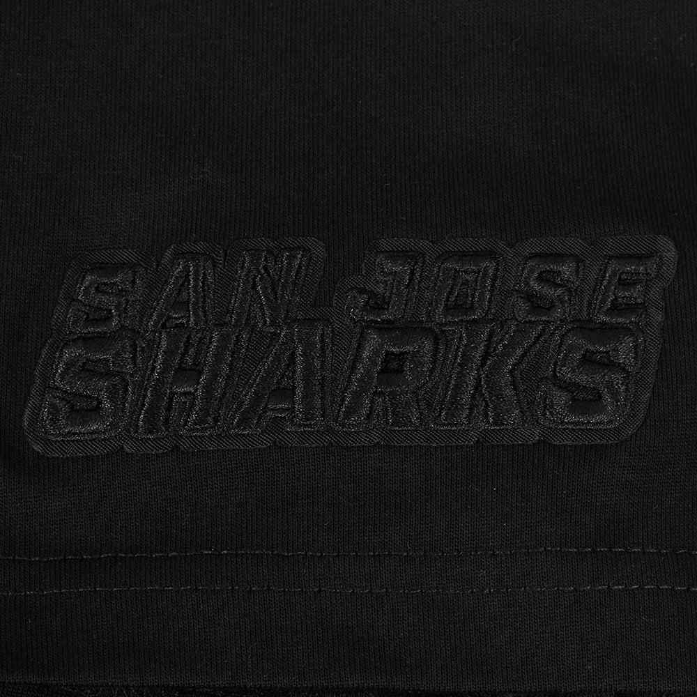 NHL SAN JOSE SHARKS NEUTRAL T-SHIRT EN JERSEY DE COTON À ÉPAULES TOMBANTES POUR HOMME (NOIR)