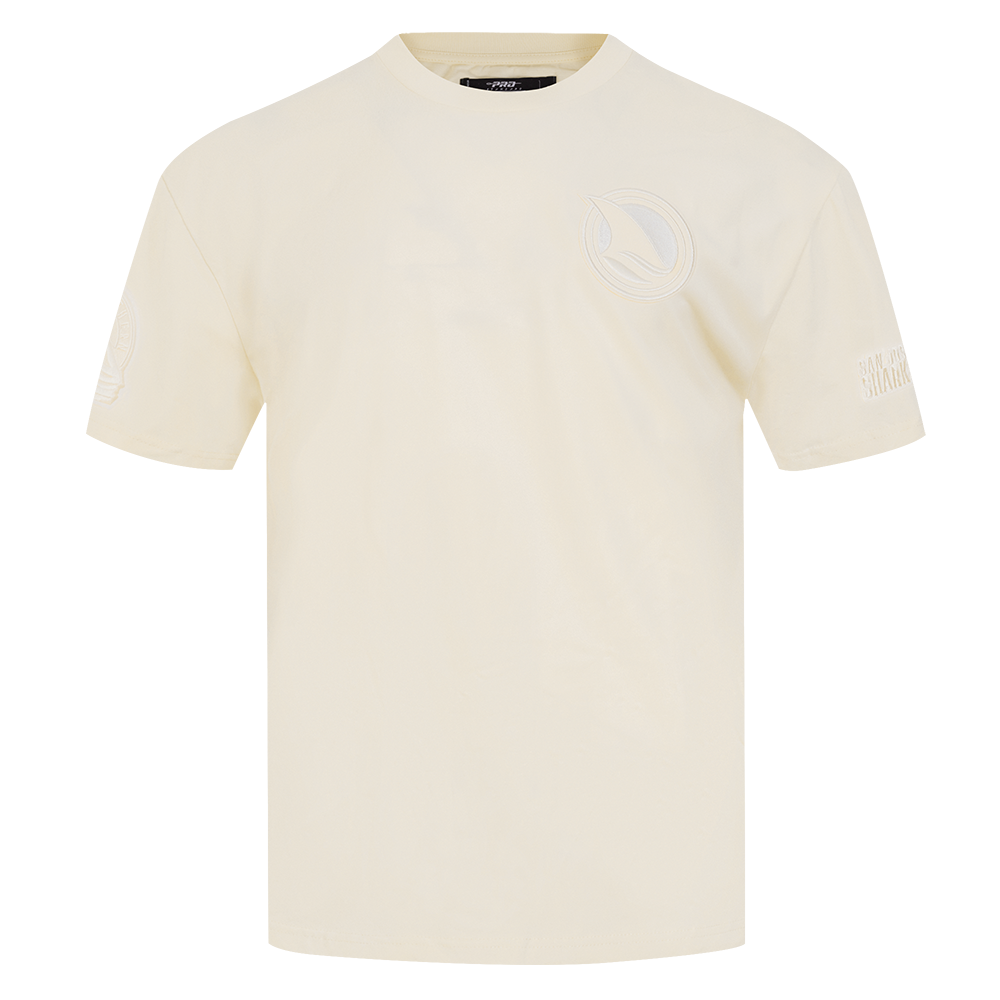 NHL SAN JOSE SHARKS NEUTRAL T-SHIRT EN JERSEY DE COTON À ÉPAULES TOMBANTES POUR HOMME (COQUILLE D'ŒUF)
