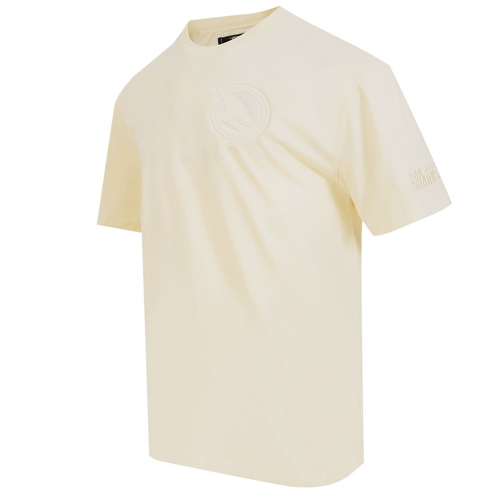 NHL SAN JOSE SHARKS NEUTRAL T-SHIRT EN JERSEY DE COTON À ÉPAULES TOMBANTES POUR HOMME (COQUILLE D'ŒUF)