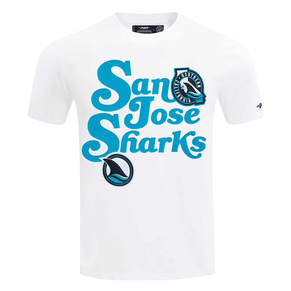 NHL SAN JOSE SHARKS SOUVENIR MEN'S SJ TEE (WHITE)