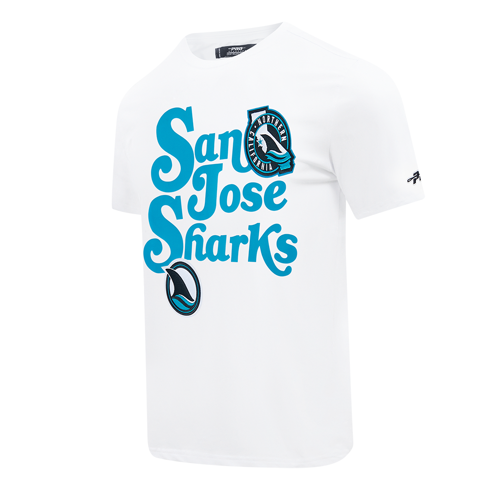 NHL SAN JOSE SHARKS SOUVENIR MEN'S SJ TEE (WHITE)