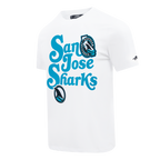 NHL SAN JOSE SHARKS SOUVENIR MEN'S SJ TEE (WHITE)
